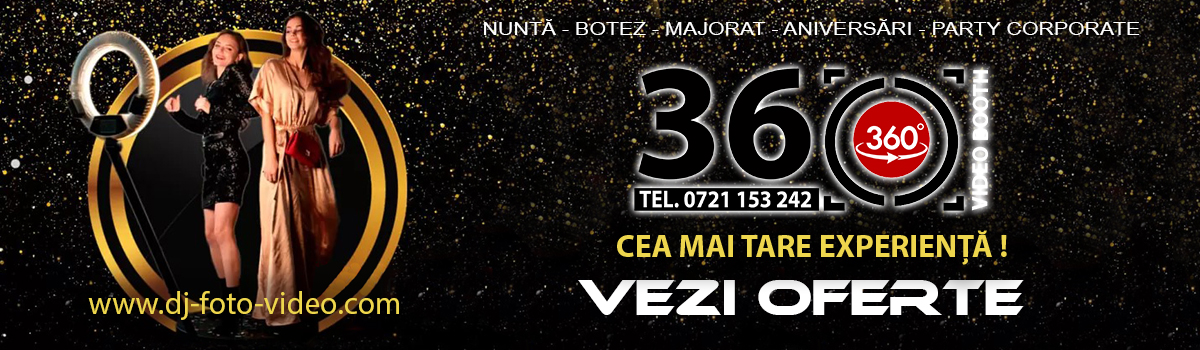 Banner platforma video booth 360 Resita Timisoara Arad